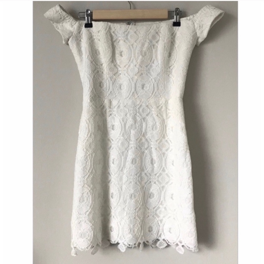 Katie May Los Angeles Lace Little White Dress